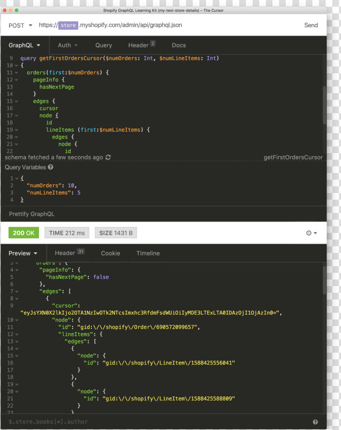 Shopify Graphql Learning Kit Select Cursor   Shopify Graphql Orders  HD Png DownloadTransparent PNG
