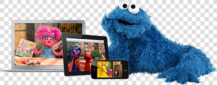 The New Sesame Go Video On Demand Service Gives Kids   Cookie Monster Looking To The Left  HD Png DownloadTransparent PNG