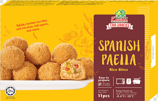 Kawan Spanish Paella Rice Bites Produced In Malaysia   Kawan Cheesy Italian Rice Bites  HD Png DownloadTransparent PNG