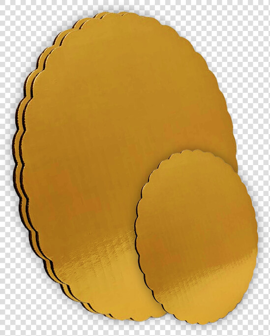 Gold Met Pet Cake Circles With Scalloped Edge And Single   Circle  HD Png DownloadTransparent PNG
