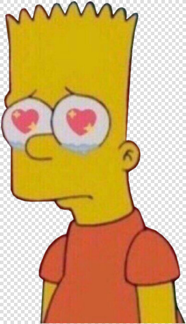  sad sadboys  simpsons  bartsimpsons Ns bart heart   Stickers Vsco Simpsons Bart  HD Png DownloadTransparent PNG