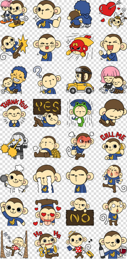 Ya ya Facebook Sticker   Ya Ya Monkey Sticker  HD Png DownloadTransparent PNG