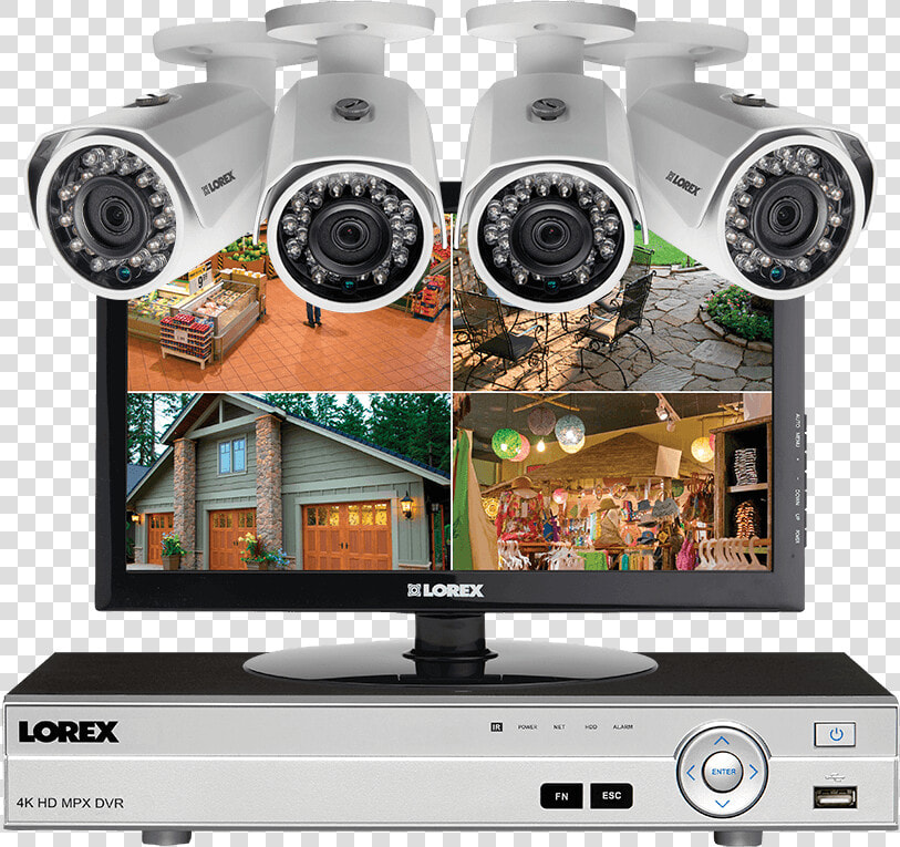 1080p Hd Complete 4 Camera Home Security System With   Home Security Camera System  HD Png DownloadTransparent PNG