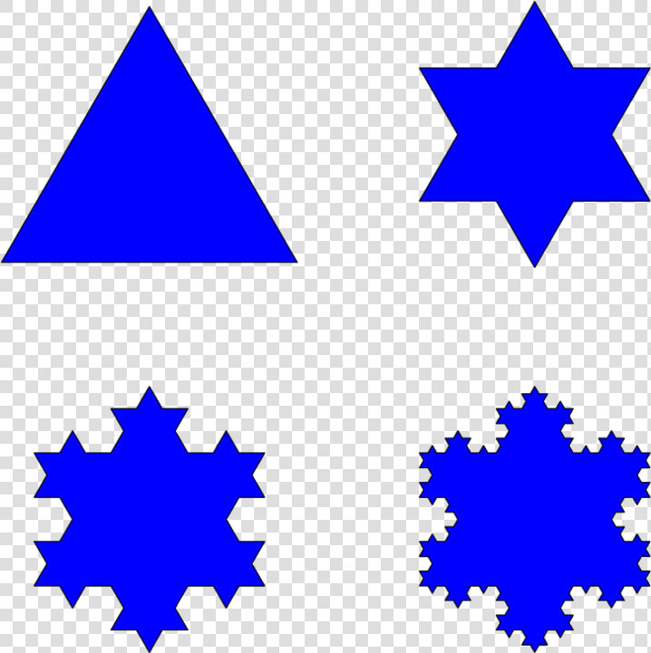 The First Four Iterations Of The Koch Snowflake Clipart   Basic Fractal  HD Png DownloadTransparent PNG