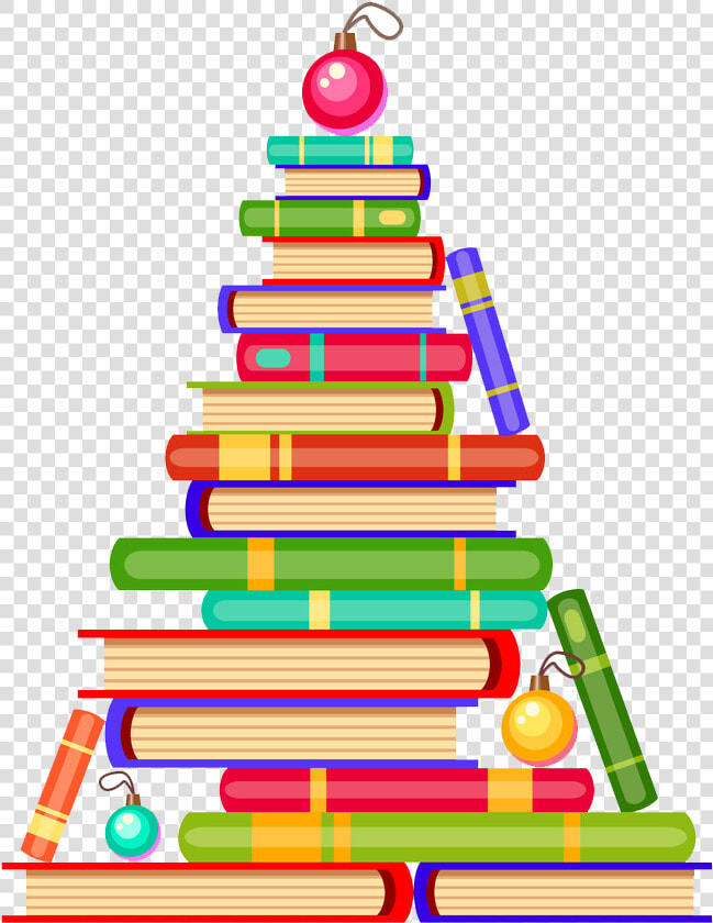 Transparent Xmas Tree Png   Christmas Tree Books Cartoon  Png DownloadTransparent PNG
