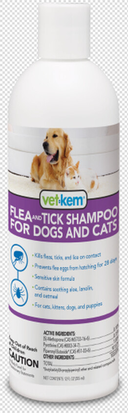 Vet kem Flea And Tick Shampoo For Dogs And Cats   Vet Kem Flea And Tick Shampoo  HD Png DownloadTransparent PNG