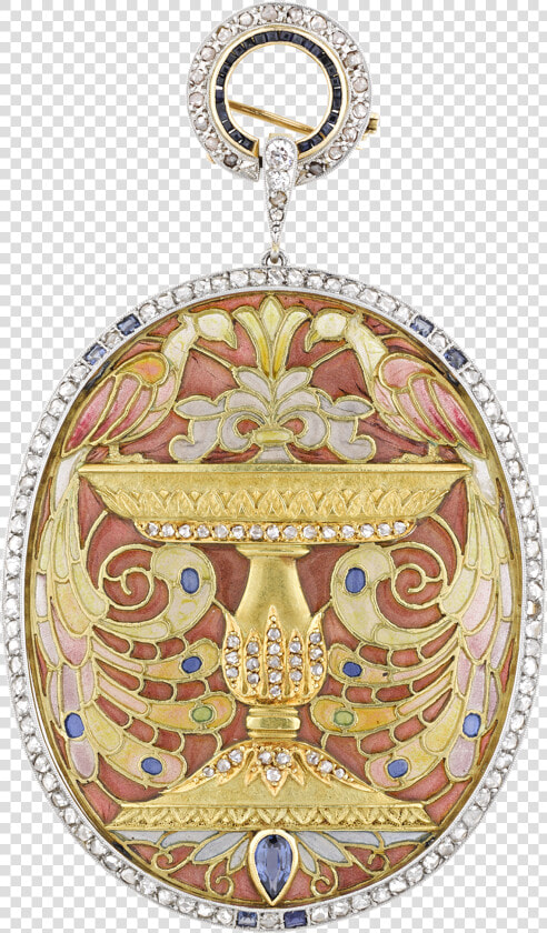 Masriera Art Nouveau Peacock Pendant Brooch   Om Amulet  HD Png DownloadTransparent PNG