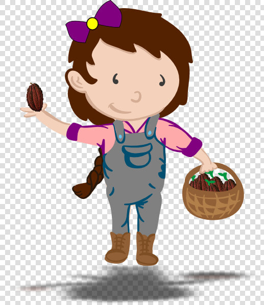 Cartoon Children Farmers   Cartoon Apple Farmer  HD Png DownloadTransparent PNG