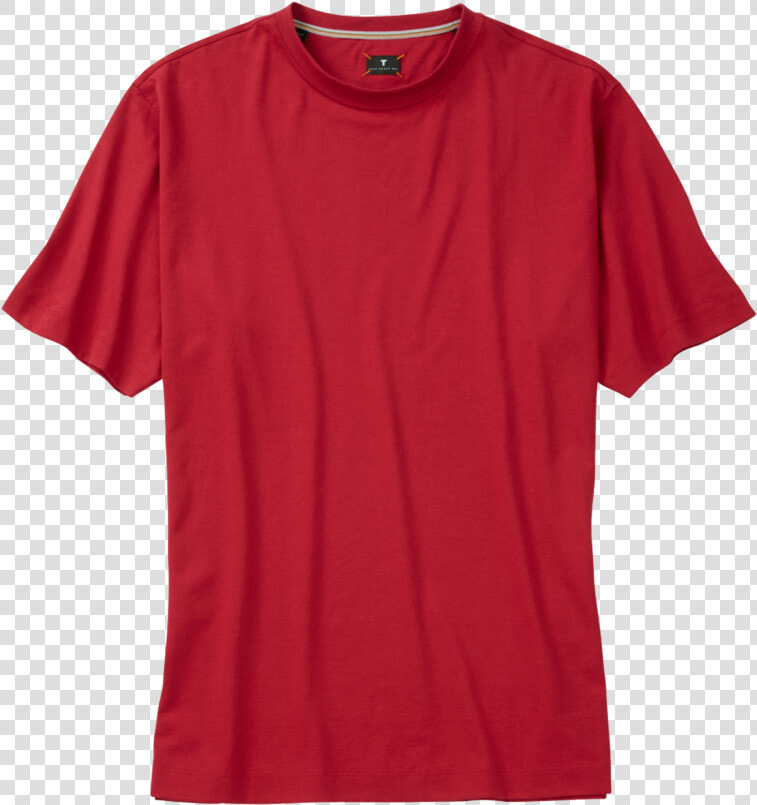 Red Crew Neck Tee Shirt   T shirt  HD Png DownloadTransparent PNG