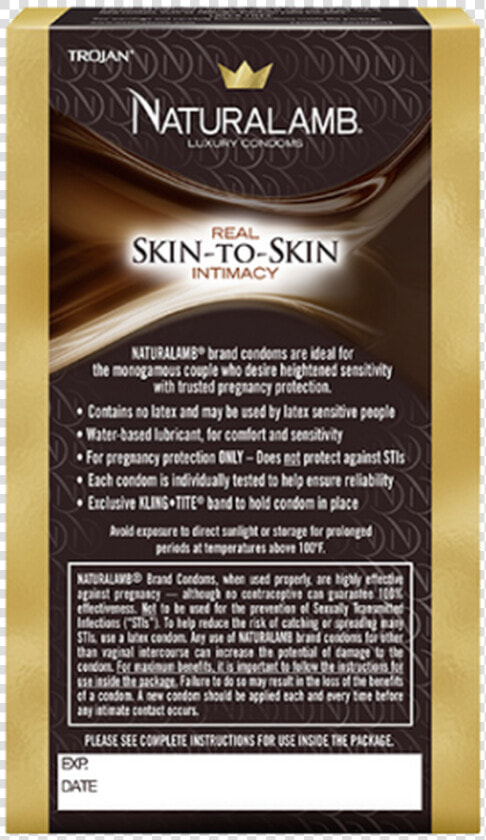Trojan Naturalamb Luxury Condoms 3 Counts   Chocolate  HD Png DownloadTransparent PNG