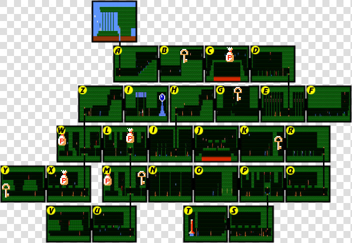 Adventure Of Link Palace5 Map   Zelda 2 Palace 5 Map  HD Png DownloadTransparent PNG