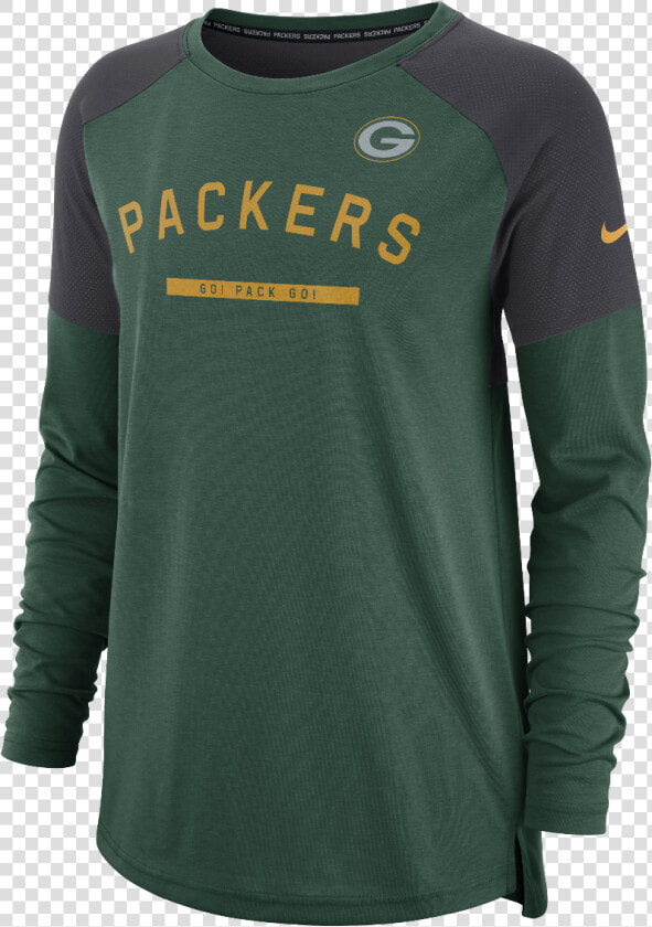 Green Bay Packers Ladies Tailgate Long Sleeve 0   Nike  HD Png DownloadTransparent PNG
