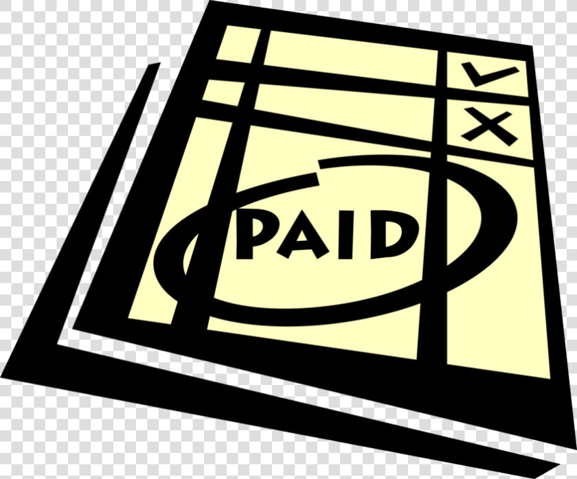 Vector Illustration Of Financial Record Paid Invoice   Invoice Clip Art  HD Png DownloadTransparent PNG
