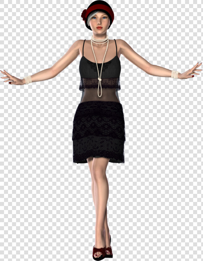 1920s Flapper Fashion Portable Network Graphics Clip   1920s Dress Clipart  HD Png DownloadTransparent PNG