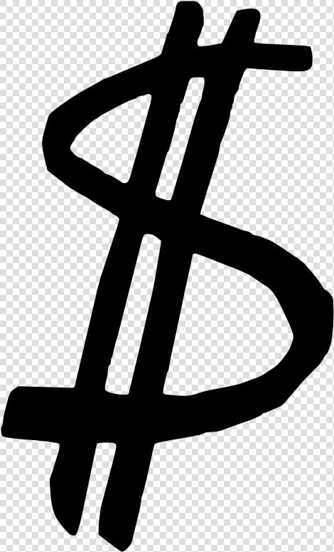 Sign Clipart Black Dollar   Drawn Dollar Sign Png  Transparent PngTransparent PNG