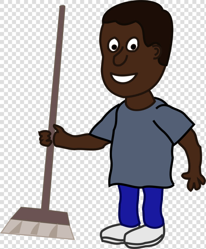 African Man With Broom Clip Arts   Man With Broom  HD Png DownloadTransparent PNG