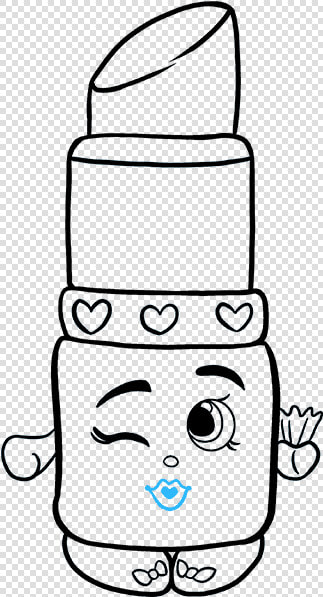 How To Draw Lippy Lips From Shopkins   Easy Shopkins To Draw  HD Png DownloadTransparent PNG