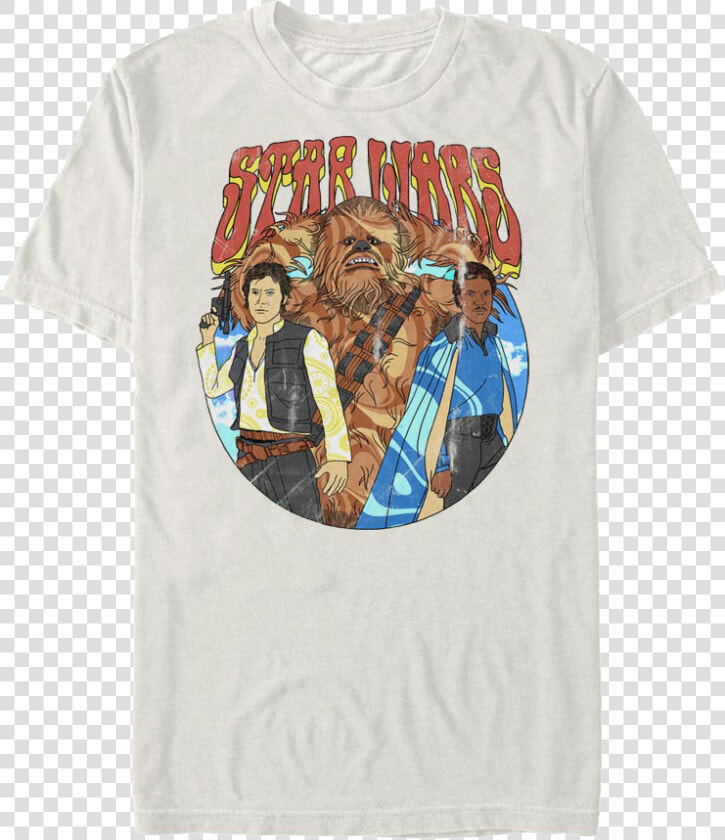 Han Solo Chewbacca Lando Calrissian Star Wars T shirt   Chewbacca  HD Png DownloadTransparent PNG