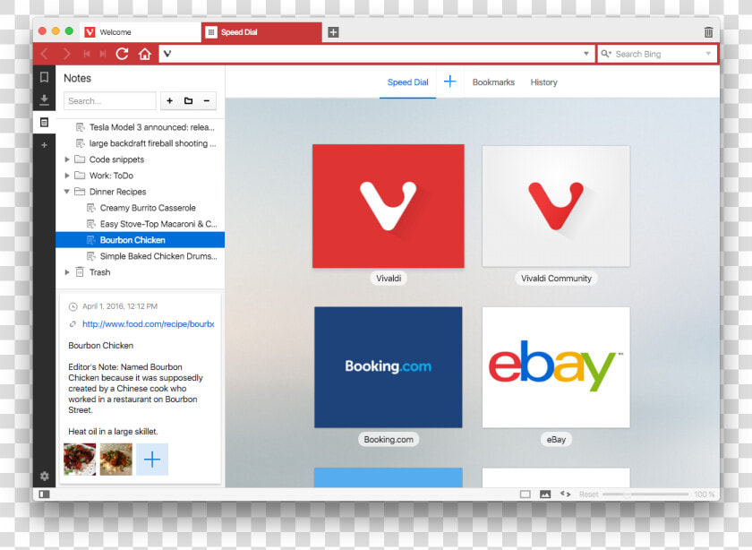Vivaldi Browser Side Tabs  HD Png DownloadTransparent PNG