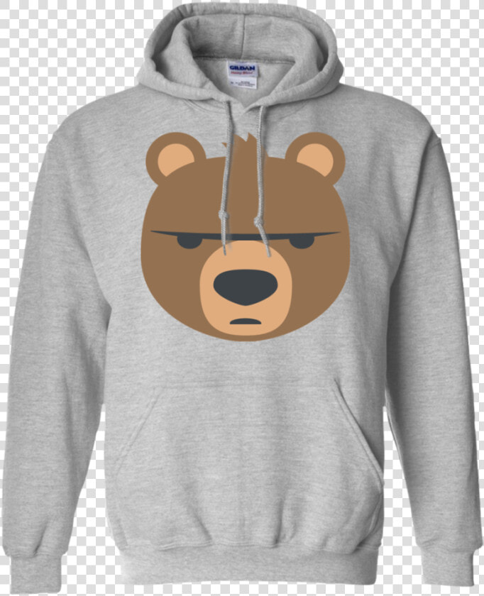 Big Bear Emoji Hoodie   Hoodie Left Chest Logo  HD Png DownloadTransparent PNG