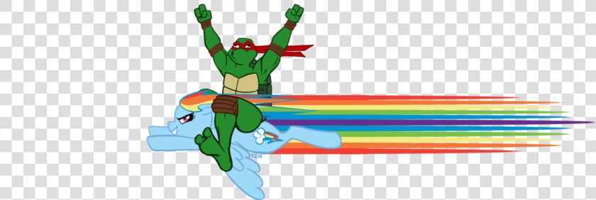 Zakniteh  Crossover  Rainbow Dash  Raphael  Safe  Teenage   My Little Pony And Teenage Mutant Ninja Turtle  HD Png DownloadTransparent PNG