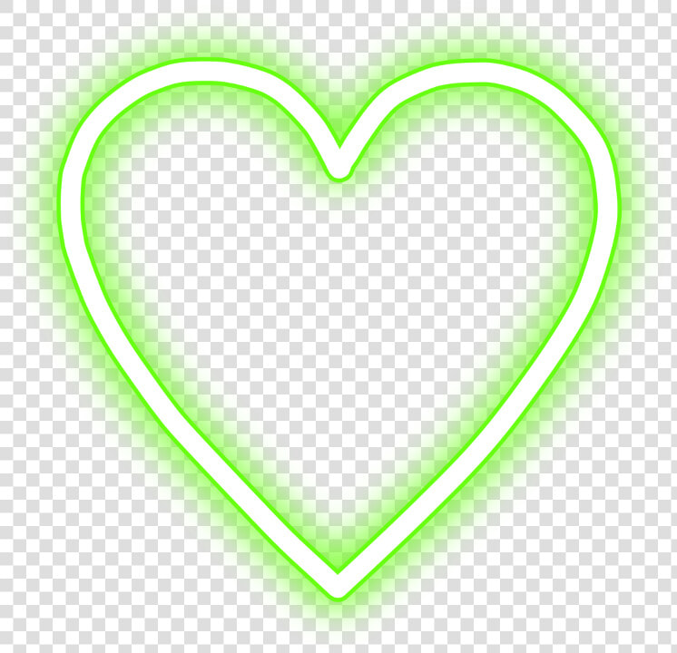  neon  heart  hearts  green  greenheart  greenhearts   Heart  HD Png DownloadTransparent PNG