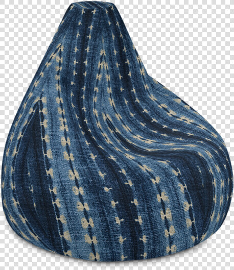 Shibori Indigo Print Bean Bag Chair  HD Png DownloadTransparent PNG