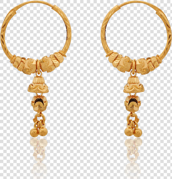 Gorgeous Gold Hoop Earrings   Gold Hoop Earrings Tanishq  HD Png DownloadTransparent PNG