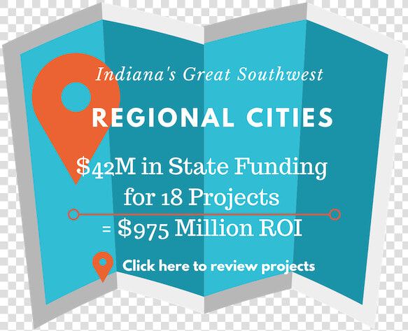 Indiana S Great Southwest Regional Cities Map   Graphic Design  HD Png DownloadTransparent PNG