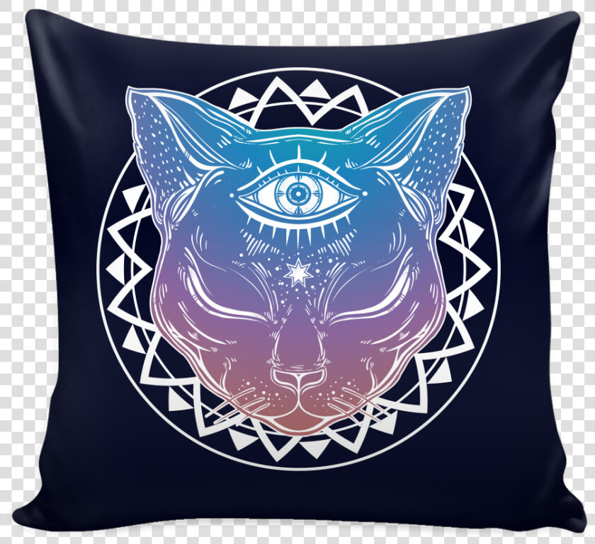 Third Eye Cat Pillow Cover   Black Cat Third Eye  HD Png DownloadTransparent PNG