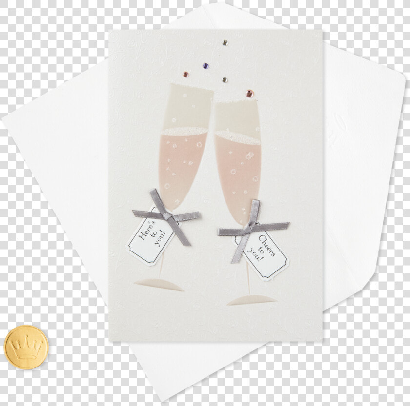 Champagne Toast For Two Anniversary Card   Champagne Stemware  HD Png DownloadTransparent PNG