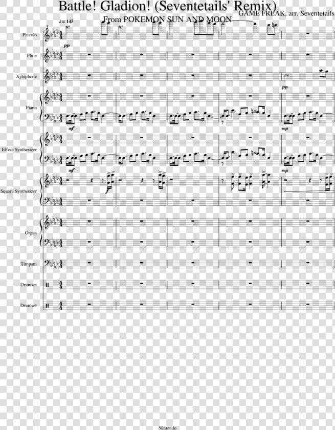 Sheet Music   Png Download   Pokemon Gladion Theme Music Sheet  Transparent PngTransparent PNG