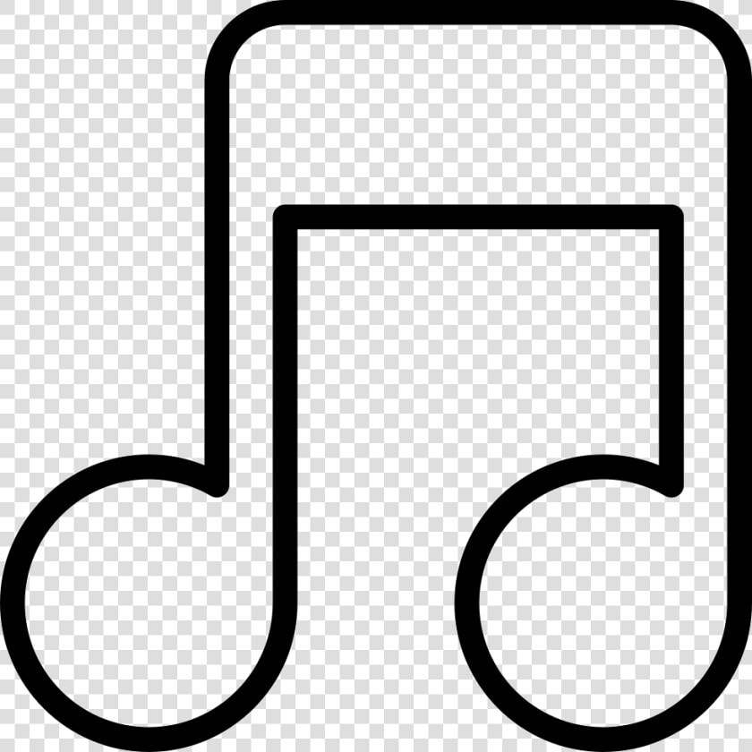 Clip Art Music Notes Outline   Outline Of Music Symbol  HD Png DownloadTransparent PNG