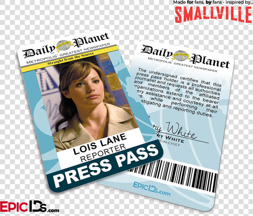 Smallville Tv Series Inspired Daily Planet Press Pass   Smallville Clark Daily Planet  HD Png DownloadTransparent PNG