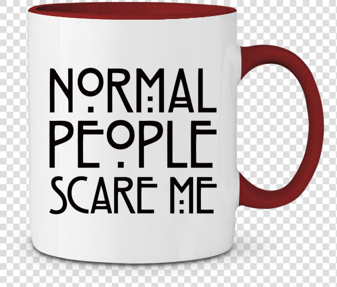 Mug En Céramique Bicolore Normal People Scare Me Freeyourshirt  HD Png DownloadTransparent PNG