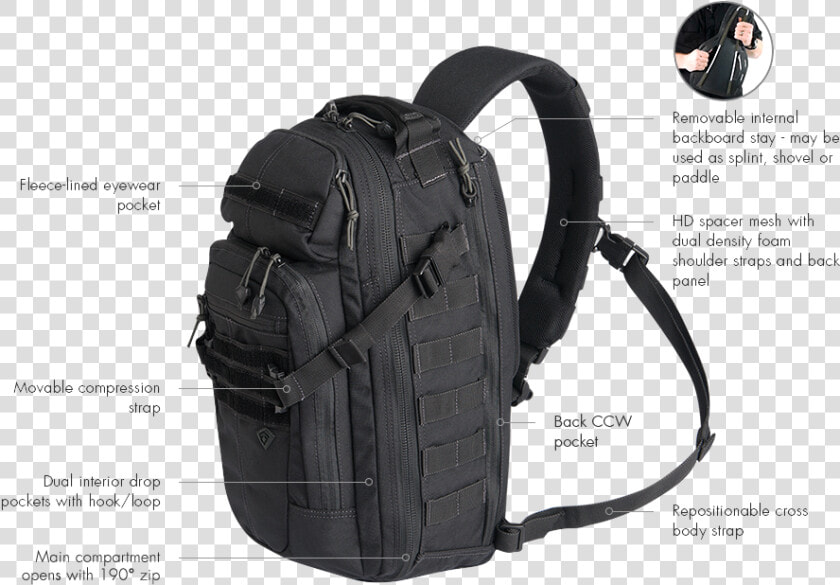 First Tactical Crosshatch Sling Pack  HD Png DownloadTransparent PNG