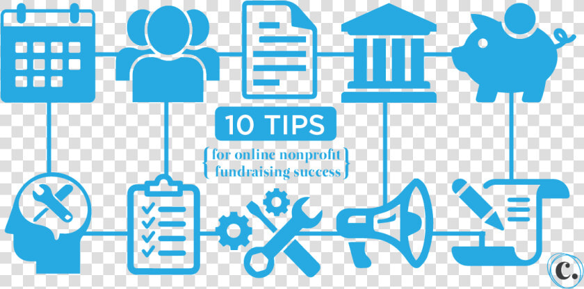 Change Starts Here 10 Tips For Online Nonprofit Fundraising   Icons  HD Png DownloadTransparent PNG