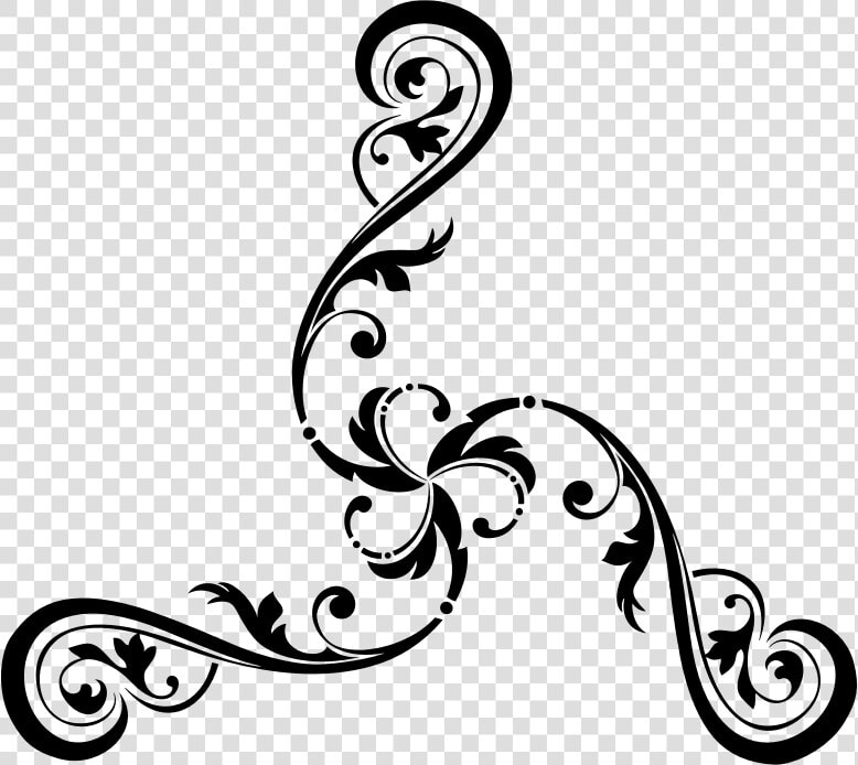 Flourish Ornament Silhouette Embellishment   Transparent Background Black Ornament Png  Png DownloadTransparent PNG