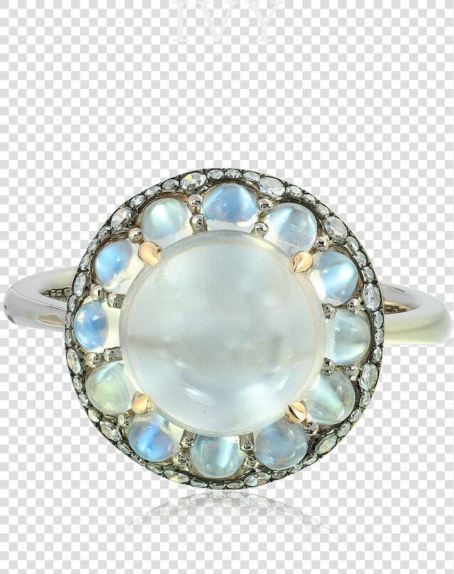 Moonstone And Diamond Ring   Png Download   Diamond  Transparent PngTransparent PNG