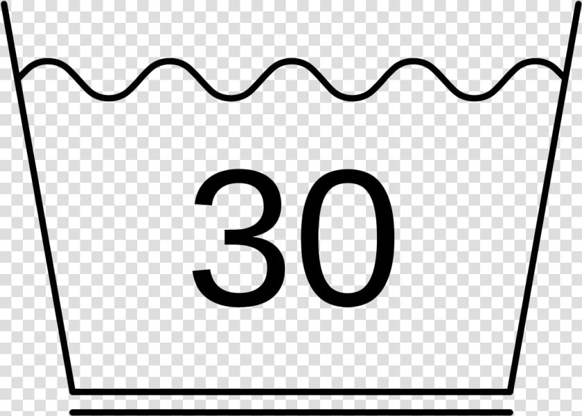 Laundry Symbol Wash 30 Delicate   Wash At 30 Degrees Symbol  HD Png DownloadTransparent PNG