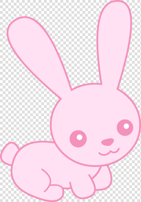 Cute Pink Baby Free   Baby Pink Bunny Cartoon  HD Png DownloadTransparent PNG