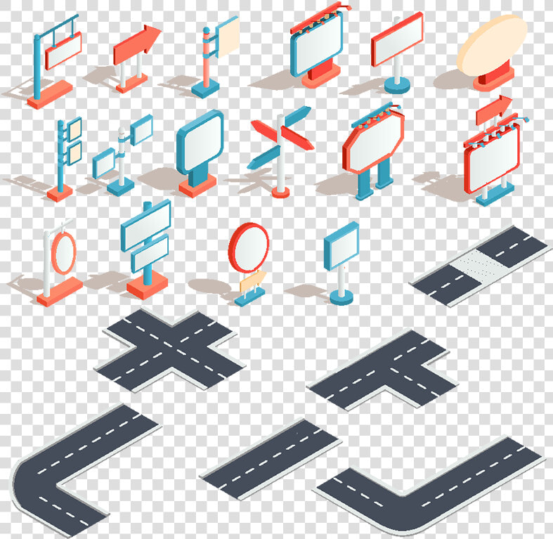 Transparent Winding River Clipart   Isometric Street Vector Png  Png DownloadTransparent PNG