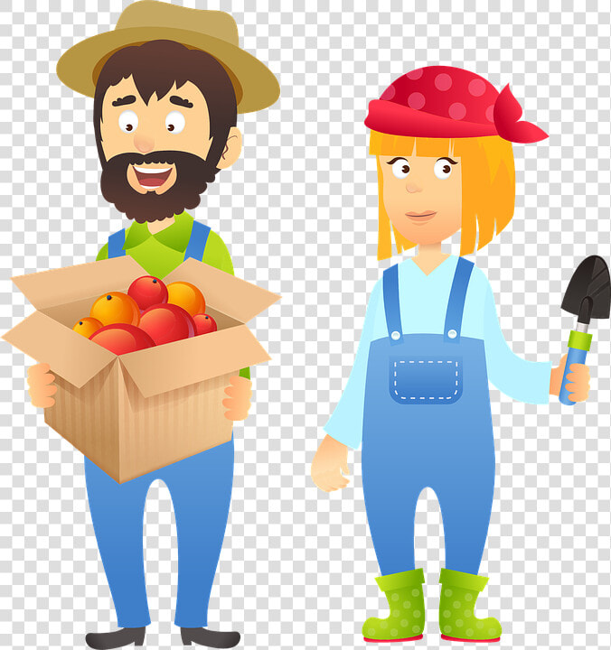 Farmer  Couple  Fruit  Nature  Agriculture  Cute   Couple Farmer Png  Transparent PngTransparent PNG