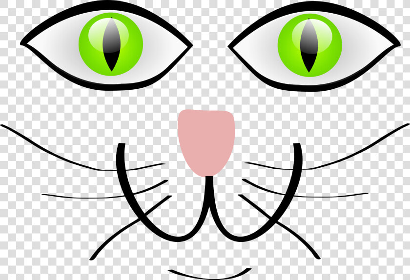 Vector Cats Open Mouth   Cat Eyes Clip Art Black And White  HD Png DownloadTransparent PNG