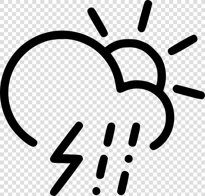 Day Sleet Storm Cloud Lightning Rain Sun   Sun And Wind Icon  HD Png DownloadTransparent PNG