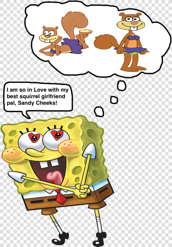 Sandy From Spongebob   Love Spongebob And Sandy  HD Png DownloadTransparent PNG
