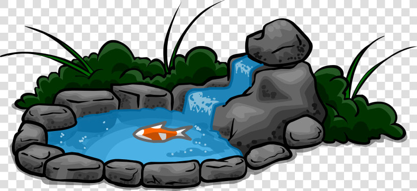 Waterfall Pond Sprite   Cartoon Pond With Waterfall  HD Png DownloadTransparent PNG