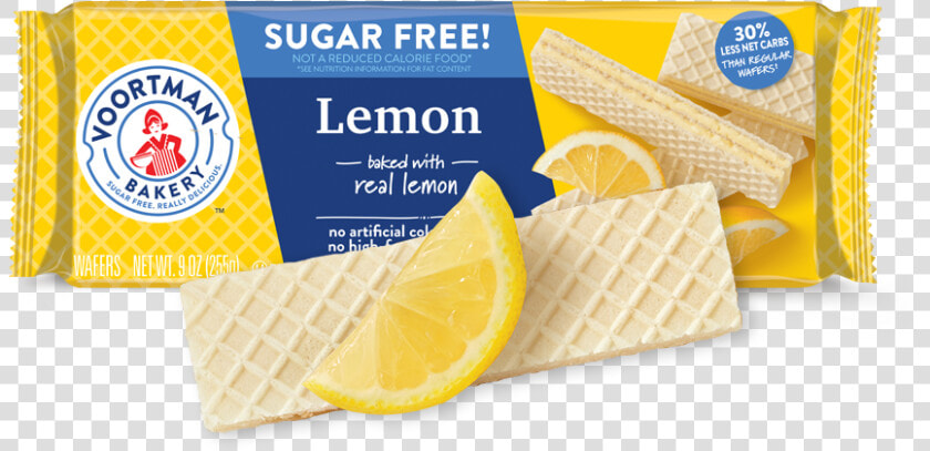 Sugar Free Lemon Wafers   Voortman Lemon Wafers  HD Png DownloadTransparent PNG