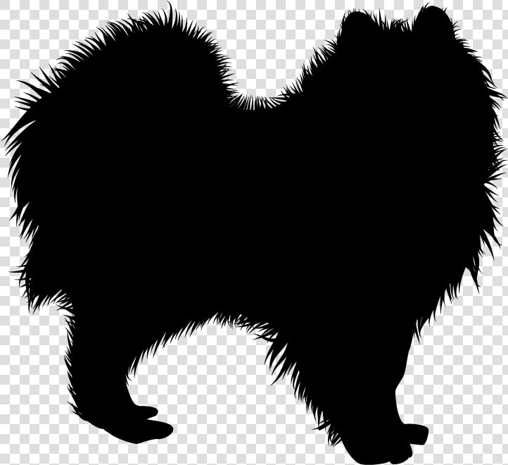 Pomeranian Vector Huge Freebie Download For Powerpoint   Samoyed Silhouette  HD Png DownloadTransparent PNG