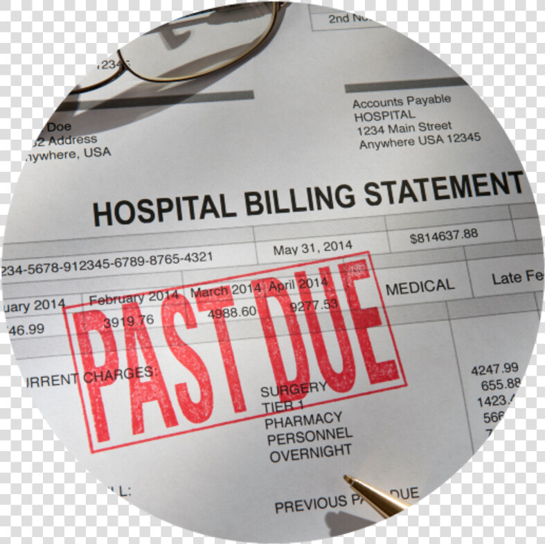 Picture Of A Past Due Hospital Bill   Label  HD Png DownloadTransparent PNG